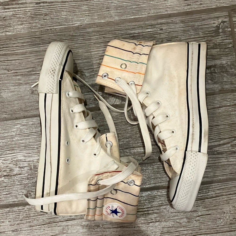 Converse All Star Super High Top Rainbow Strip - size 6.5